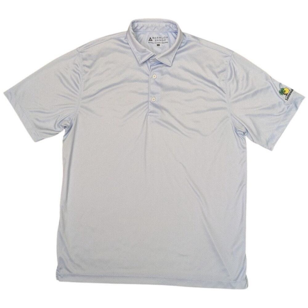 Bermuda Sands Men's Blue Golf Polo Shirt Large Eastwood Course Performance